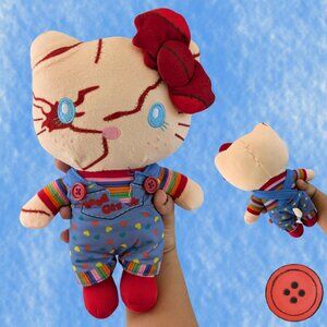 10" Chucky Child's Play-Themed Hello Kitty Stuffed Plush Doll